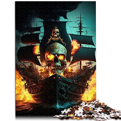 Puzzle für Erwachsene, Totenkopf-Piratenschiff, 1000 Teile, geeignet für Kinder ab 12 Jahren, Papppuzzles, lustige Puzzlespiele, Größe: 26 x 38 cm Puzzle für Erwachsene, Totenkopf-Piratenschiff, 1000 Teile, geeignet für Kinder ab 12 Jahren, Papppuzzles, lustige Puzzlespiele, Größe: 26 x 38 cm von SIBREA
