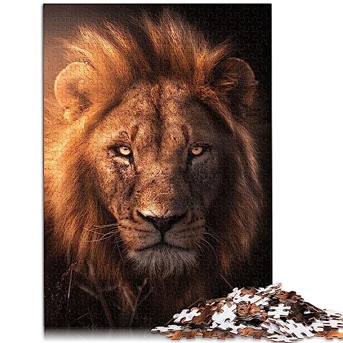 Puzzle für Erwachsene „Majestätisches Löwenporträt“ für Erwachsene, 1000 Teile, geeignet für Erwachsene und Jugendliche ab 12 Jahren. Papppuzzles, schwierig und herausfordernd, Größe: 26 x 38 cm von SIBREA
