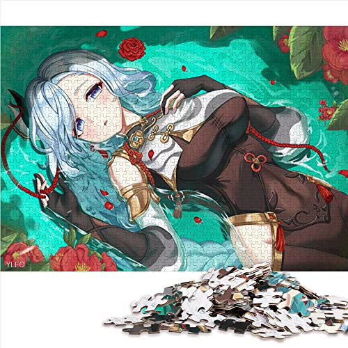 Puzzle für Erwachsene Genshin Impact Shenhe 1000 Teile Puzzlespielzeug für Erwachsene und Kinder ab 12 Jahren PapppuzzlesWohnkultur Größe: 26x38cm von SIBREA
