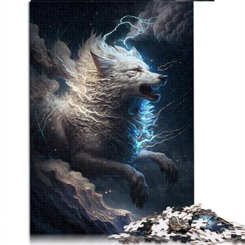 Puzzle für Erwachsene Wolf, 1000-teiliges Puzzle für Erwachsene und Kinder ab 12 Jahren, Papppuzzles, tolles Geschenk für Erwachsene, Größe: 26 x 38 cm von SIBREA