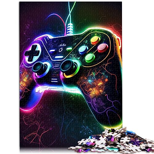 Puzzle für Erwachsene und Kinder Gaming Neon 1000 Teile Holzpuzzle für Erwachsene Kinder ab 12 Jahren Stressabbau Größe: 50x75 cm von SIBREA