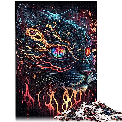 Puzzle für Erwachsene und Kinder Lynx Supernaturalism 1000 Teile Puzzle für Erwachsene und Kinder ab 12 Jahren Papppuzzles Lernspiel für Erwachsene Kinder Größe: 26 x 38 cm von SIBREA