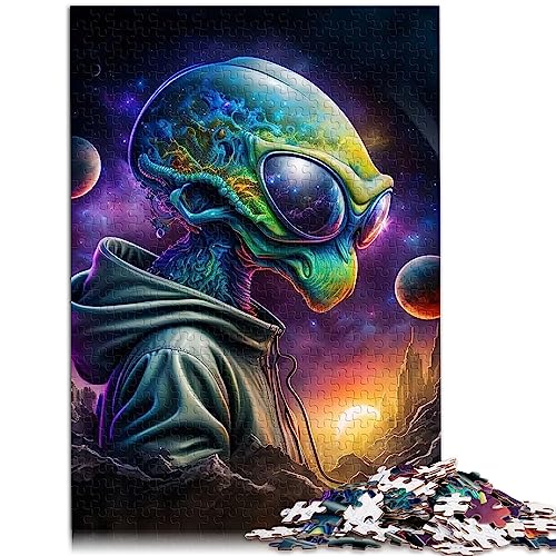 Puzzle für Erwachsene: Alien Prodigy, 500 Teile, Holzpuzzle für Erwachsene und Familien, Entspannungspuzzlespiele, Größe: 38 x 52 cm von SIBREA