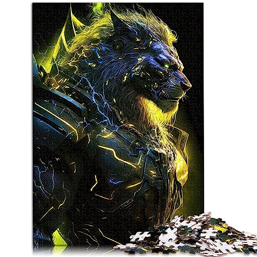 Puzzle für Kinder, Gelber Löwe-Krieger, 1000 Teile, für Erwachsene, Holzpuzzle für Erwachsene und Kinder ab 12 Jahren, Unterhaltung, Größe: 50x75 cm Puzzle für Kinder, Gelber Löwe-Krieger, 1000 Teile, für Erwachsene, Holzpuzzle für Erwachsene und Kinder ab 12 Jahren, Unterhaltung, Größe: 50x75 cm von SIBREA