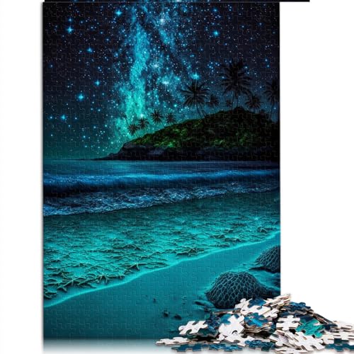 Puzzle für Kinder, Nachtansicht des Strandes, 1000 Teile, für Erwachsene, für Erwachsene und Kinder, Papppuzzles, Weihnachtspuzzle-Geschenke für Frauen, Größe: 26 x 38 cm Puzzle für Kinder, Nachtansicht des Strandes, 1000 Teile, für Erwachsene, für Erwachsene und Kinder, Papppuzzles, Weihnachtspuzzle-Geschenke für Frauen, Größe: 26 x 38 cm von SIBREA