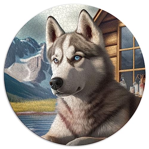 Puzzles für Erwachsene, 1000 Teile, runde Puzzles mit Husky im Urlaub, geeignet für Erwachsene und Kinder über 12 Jahre. Papppuzzles, Puzzle für Sommerliebhaber, Größe: 67,5 x 67,5 Puzzles für Erwachsene, 1000 Teile, runde Puzzles mit Husky im Urlaub, geeignet für Erwachsene und Kinder über 12 Jahre. Papppuzzles, Puzzle für Sommerliebhaber, Größe: 67,5 x 67,5 von SIBREA
