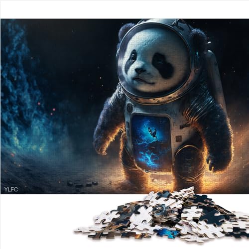 Puzzles für Erwachsene, 500-teiliges Puzzle für Erwachsene, Weltraum-Panda, Holzpuzzle, geeignet für Erwachsene und Kinder ab 12 Jahren, Rätselgröße: 38 x 52 cm von SIBREA