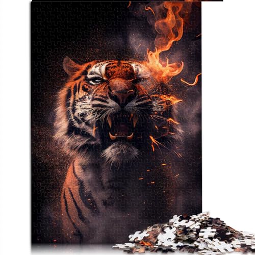 Puzzles für Erwachsene, Feuertiger, 1000-teilige Puzzles für Erwachsene für Erwachsene und Kinder ab 12 Jahren. Interessante Puzzles zum Stressabbau. Größe: 26 x 38 cm von SIBREA