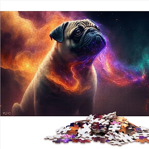 Puzzles für Erwachsene, Mops, 1000 Puzzleteile für Erwachsene, Holzpuzzle, geeignet für Erwachsene, Lernspiele, Größe: 50x75 cm Puzzles für Erwachsene, Mops, 1000 Puzzleteile für Erwachsene, Holzpuzzle, geeignet für Erwachsene, Lernspiele, Größe: 50x75 cm von SIBREA