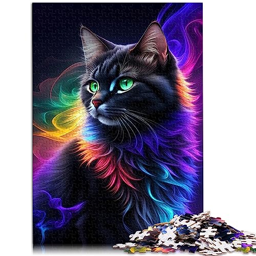 Puzzles für Erwachsene, Mystische Schwarze Katze, 1000-teiliges Puzzlespiel für Erwachsene und Kinder, Papppuzzles, Familienunterhaltung, Spielzeug, Größe: 26 x 38 cm Puzzles für Erwachsene, Mystische Schwarze Katze, 1000-teiliges Puzzlespiel für Erwachsene und Kinder, Papppuzzles, Familienunterhaltung, Spielzeug, Größe: 26 x 38 cm von SIBREA