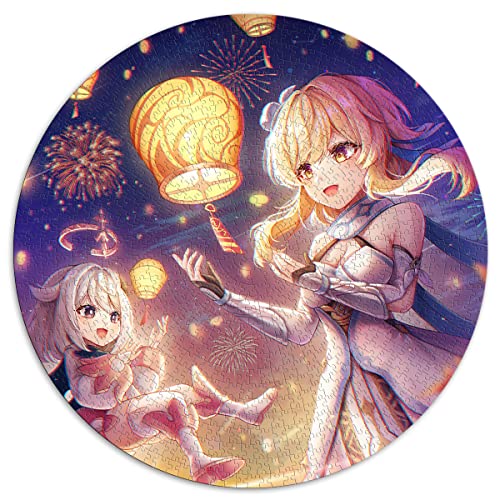 Puzzles für Erwachsene 1000 Teile Genshin Impact Aether Circular Puzzles für Erwachsene und Kinder ab 12 Jahren Papppuzzles LernpuzzleFamilieSpielgröße: 67,5 x 67,5 cm von SIBREA