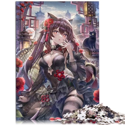 Puzzles für Erwachsene Genshin Impact Hu Tao 1000-teiliges Puzzle für Erwachsene Geschenke PapppuzzlesKunstwerk Geschenkgröße: 26 x 38 cm von SIBREA