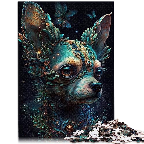 Puzzles für Erwachsene Puzzle Ansprechender Chihuahua-Hund 1000 Teile Puzzles für Erwachsene und Kinder ab 12 Jahren Papppuzzles herausfordernd Größe: 26 x 38 cm von SIBREA