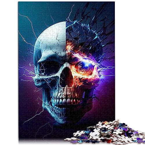 Puzzles für Erwachsene mit Totenkopf-Puzzle, 1000 Stück, für Erwachsene und Kinder ab 12 Jahren. Papppuzzles, pädagogische Herausforderung. Größe: 26 x 38 cm von SIBREA