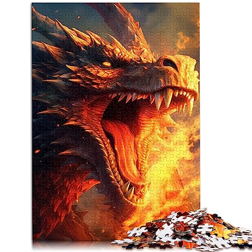 Puzzles für Erwachsene und Kinder, Drachentier-Spaß-Puzzles für Erwachsene, 1000 Teile, für Erwachsene und Kinder, Papppuzzles, pädagogisches Spielzeug zum Stressabbau. Puzzlegröße: 26 x 38 cm von SIBREA