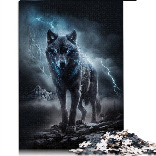 Teenager-Puzzle, 1000-teiliges Puzzle, Wolf, Holzpuzzle für Erwachsene und Kinder, Rätselspiel, Größe: 50 x 75 cm Teenager-Puzzle, 1000-teiliges Puzzle, Wolf, Holzpuzzle für Erwachsene und Kinder, Rätselspiel, Größe: 50 x 75 cm von SIBREA