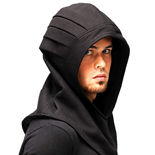 Mortal Ninja Black Combat Hood Samurai Maske Skorpion Kostüm Sub Zero Cosplay .., Schwarz , One size von SIC HOODS