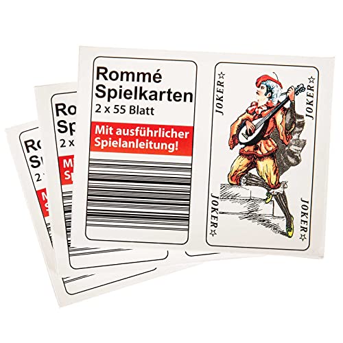 SIDCO Kartenspiel Romme 6 x 55 Spiel Karten Rommekarten Canasta Bridge Skat Poker von SIDCO