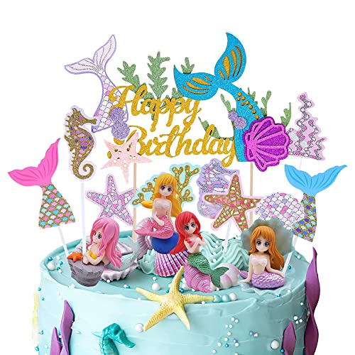 32 Stücke Meerjungfrau Kuchendeko,Meerjungfrau Topper,meerjungfrau tortendeko Ocean Theme Tortenaufleger für Baby Shower Mädchen Kinder Geburtstag Party Decor 32 Stücke Meerjungfrau Kuchendeko,Meerjungfrau Topper,meerjungfrau tortendeko Ocean Theme Tortenaufleger für Baby Shower Mädchen Kinder Geburtstag Party Decor von SIEBOLD
