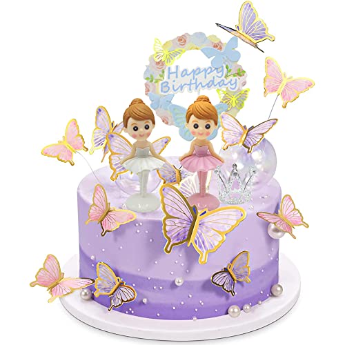Ballerina Tortendeko Bausatz,Ballerina-Kuchenaufsatz,Ballerina Deko Geburtstag,Butterfly Cake Topper für Geburtstagsfeierzubehör Baby Shower Anniversary Decorations Ballerina Tortendeko Bausatz,Ballerina-Kuchenaufsatz,Ballerina Deko Geburtstag,Butterfly Cake Topper für Geburtstagsfeierzubehör Baby Shower Anniversary Decorations von SIEBOLD