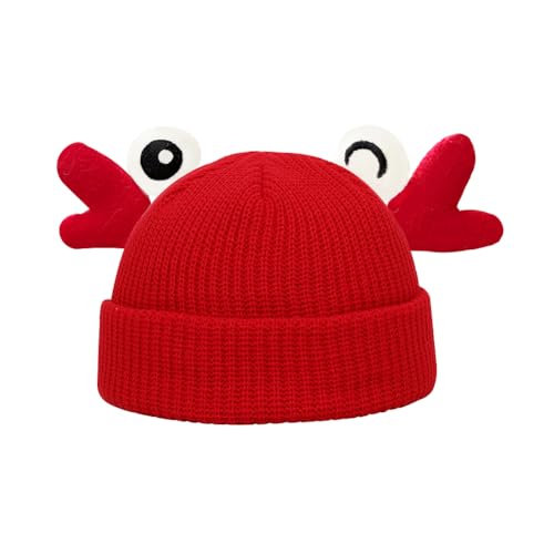 SIEBOLD Crab hat,Crab Strickmütze,Lustige mütze,Geeignet für den Winter im Freien,Warme,Karneval Partykostüm Requisiten Partygeschenk von SIEBOLD