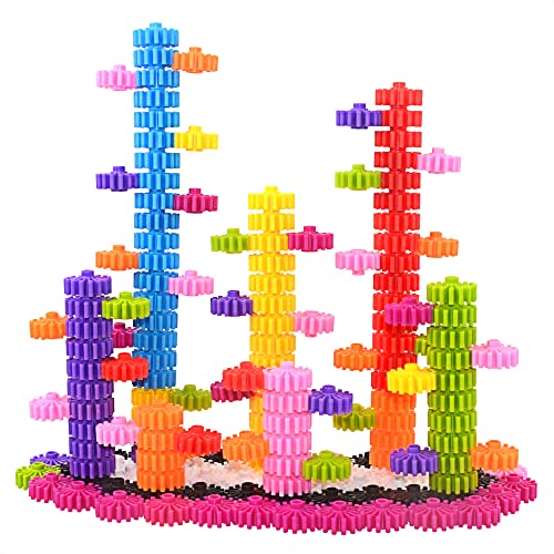 SIENIANLINE Gears Ineinandergreifendes Lernset - Bauset für Anfänger - Konstruktionsspielzeugset Baukasten Spielzeug 180 Teile - 10 Farben von SIENIANLINE