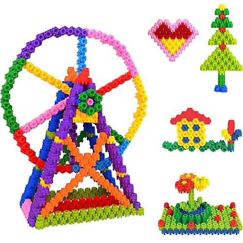 SIENIANLINE Ineinander greifendes Lernset, STEM-Konstruktionsspielzeugset – ab 3 Jahren STEM-Spielzeug, 300 Teile – 9 Farben von SIENIANLINE