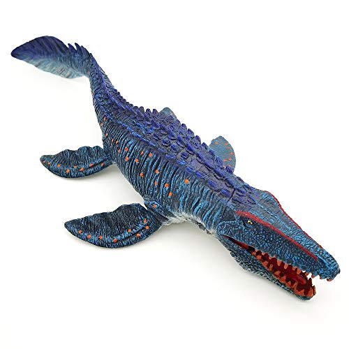Jurassic Mosasaurus Dinosaurier-Spielzeug 34cm, realistische -Spielzeugfiguren, Figur, große Tiefsee-Kreatur aus Kunststoff handbemaltes Ozean-Tiermodell-Spielset, Kuchendeckel von SIENON
