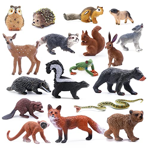 SIENON 18 Stück Waldtiere Figuren Spielzeug, Baby , Miniatur-Tier-Spielzeug Eule, Igel, Fuchs, Eichhörnchen, Bären, Affen für Wald-Themen-Kuchenaufsätze, Kuchen Topper Cupcake Toppers SIENON 18 Stück Waldtiere Figuren Spielzeug, Baby , Miniatur-Tier-Spielzeug Eule, Igel, Fuchs, Eichhörnchen, Bären, Affen für Wald-Themen-Kuchenaufsätze, Kuchen Topper Cupcake Toppers von SIENON