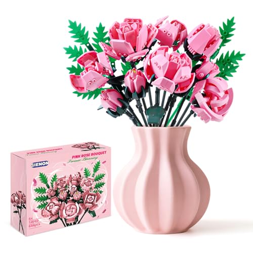 SIENON Rosa Rose Blume Baukasten-10 Stück Rosen & 2 Stück Blätter Botanical Collection, Künstliche Blume für Home Décor, Rosenstrauß Baukasten für Valentinstag Weihnachten Geburtstag Jubiläum(No Vase) SIENON Rosa Rose Blume Baukasten-10 Stück Rosen & 2 Stück Blätter Botanical Collection, Künstliche Blume für Home Décor, Rosenstrauß Baukasten für Valentinstag Weihnachten Geburtstag Jubiläum(No Vase) von SIENON