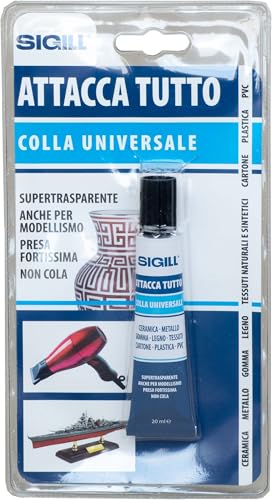 Sigill - Alleskleber, Universalkleber in Tube, 20 ml, Blister, transparent, starker Halt, tropft nicht, für Keramik, Metall, Kunststoff, Holz, Textilien Sigill - Alleskleber, Universalkleber in Tube, 20 ml, Blister, transparent, starker Halt, tropft nicht, für Keramik, Metall, Kunststoff, Holz, Textilien von SIGILL