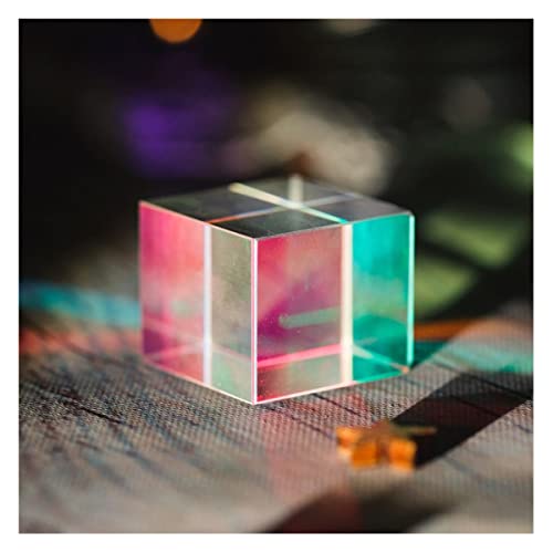 Prismen und Kaleidoskope Optisches Prisma Kristall Prisma Polyedrisches Klassenzimmer Optisches Kit (Color : Cube Prism28X28X28MM) von SIGOEC