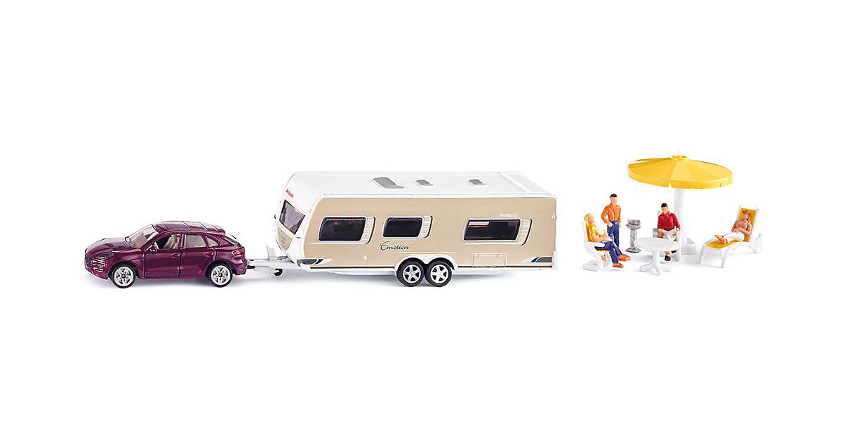 SIKU 2542 PKW mit Wohnwagen  1:55 mehrfarbig von SIKU