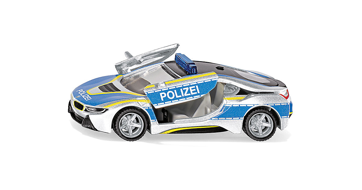 SIKU Super 2303 BMW i8 Police 1:50 silber-kombi von SIKU