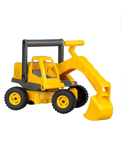 Lena 4211 EcoActives Bagger, Baustellenfahrzeug ca. 35 cm, robuster Schaufelbagger, natürlicher Holzgeruch durch ökologischen Holzanteil, Sandbagger für Kinder ab 2 Jahre, Spielfahrzeug in gelb Lena 4211 EcoActives Bagger, Baustellenfahrzeug ca. 35 cm, robuster Schaufelbagger, natürlicher Holzgeruch durch ökologischen Holzanteil, Sandbagger für Kinder ab 2 Jahre, Spielfahrzeug in gelb von Lena