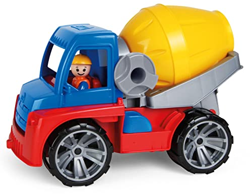 Lena 04413 04413-Truxx Betonmischer, Spielfahrzeug ca. 29 cm, Mischerfahrzeug mit Spielfigur, Baufahrzeug für Kinder ab 2 Jahre von Lena