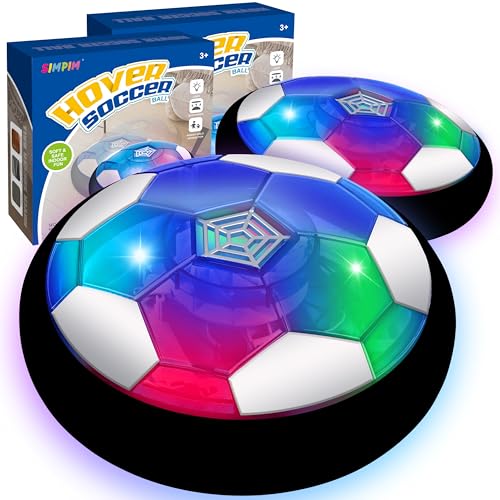 2 Stück Air Power Fußball, Spielzeug für Kinder, Ball mit LED-Licht, Hover Soccer Ball, Fußballspiele für drinnen und draußen, Geschenk zum Geburtstag, Weihnachten, für Jungen und Mädchen 2 Stück Air Power Fußball, Spielzeug für Kinder, Ball mit LED-Licht, Hover Soccer Ball, Fußballspiele für drinnen und draußen, Geschenk zum Geburtstag, Weihnachten, für Jungen und Mädchen von SIMPIM