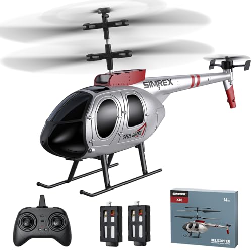 SIMREX Hubschrauber, 2.4 GHz ferngesteuerter Hubschrauber, 2 Geschwindigkeitsmodi mit 20 Min Flugzeit, rc helikopter, Flughöhe halten, helikopter Spielzeug für Jungen und Mädchen, das Beste für Kinder von SIMREX