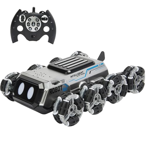 SIMREX Roboterhund, Kinder Spielzeug, Stunt-RC-Auto mit LED-Augen, Gestensteuerung, Mecanum-Rädern, 3 Soundeffekten, Wasser-Schieß-Turm und RGB-Beleuchtung, Kinder SIMREX Roboterhund, Kinder Spielzeug, Stunt-RC-Auto mit LED-Augen, Gestensteuerung, Mecanum-Rädern, 3 Soundeffekten, Wasser-Schieß-Turm und RGB-Beleuchtung, Kinder von SIMREX