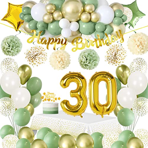 30 Geburtstag Deko Frauen,Geburtstagsdeko 30 Männer,Grüne Deko 30 Geburtstag mit Avocado Grüne Luftballons,Happy Birthday Banner,Kuchen Topper,Tischdecken,Pompoms für Mann Frau 30. Geburtstag Deko 30 Geburtstag Deko Frauen,Geburtstagsdeko 30 Männer,Grüne Deko 30 Geburtstag mit Avocado Grüne Luftballons,Happy Birthday Banner,Kuchen Topper,Tischdecken,Pompoms für Mann Frau 30. Geburtstag Deko von SIMSPEAR