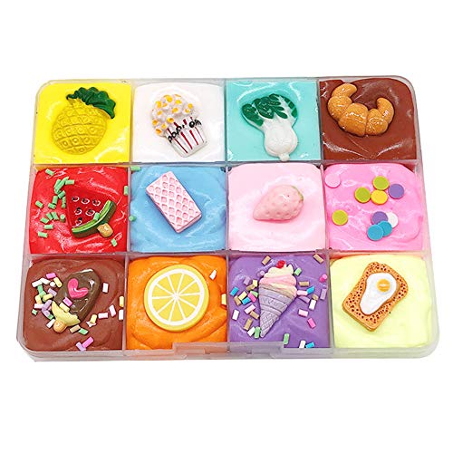 12 Farben Flauschige Schleim Kinder Stressabbau Spielzeug DIY Fluffy Slime Schöner Farbwolken Slime Kitt Duftender Schlamm Spielzeug Tolles Geschenk, Obst Gesicht Dekoration 200ml 12 Farben Flauschige Schleim Kinder Stressabbau Spielzeug DIY Fluffy Slime Schöner Farbwolken Slime Kitt Duftender Schlamm Spielzeug Tolles Geschenk, Obst Gesicht Dekoration 200ml von SIMUER