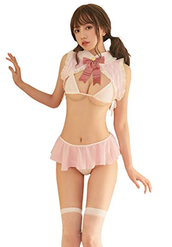 Bunny Kostüm Erwachsene Strumpfband Dessous Kaninchen Cosplay Outfits Anime Lolita Sexy Cosplay Dienstmädchen-Kostüme - Pink - Einheitsgröße von SINROYEE