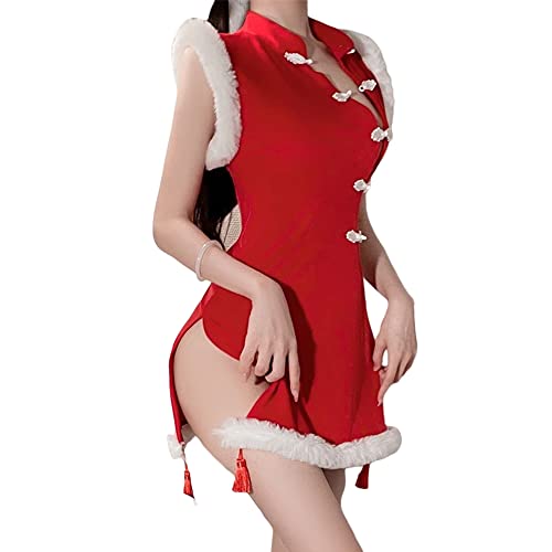 Sexy Damen-Dessous, Weihnachtsmann, Cosplay, Weihnachtskleid, Kostüm, Nachtwäsche, Outfits (Weihnachtsmann) von SINROYEE