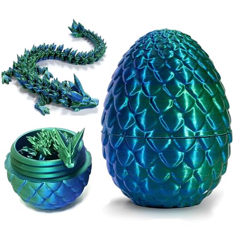SINSEN 3D Gedrucktes Drachenei Beweglicher Drache Dracheneier mit Drachen im Inneren Drachenei Spielzeug Kristalldrachenspielzeug Drachenspielzeug für Kinder, Jungen und Mädchen SINSEN 3D Gedrucktes Drachenei Beweglicher Drache Dracheneier mit Drachen im Inneren Drachenei Spielzeug Kristalldrachenspielzeug Drachenspielzeug für Kinder, Jungen und Mädchen von SINSEN