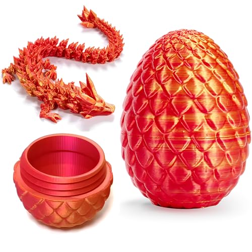 SINSEN 3D Gedrucktes Drachenei Beweglicher Drache Dracheneier mit Drachen im Inneren Drachenei Spielzeug Kristalldrachenspielzeug Drachenspielzeug für Kinder, Jungen und Mädchen SINSEN 3D Gedrucktes Drachenei Beweglicher Drache Dracheneier mit Drachen im Inneren Drachenei Spielzeug Kristalldrachenspielzeug Drachenspielzeug für Kinder, Jungen und Mädchen von SINSEN