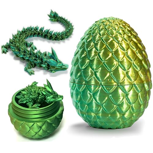 SINSEN 3D Gedrucktes Drachenei Beweglicher Drache Dracheneier mit Drachen im Inneren Drachenei Spielzeug Kristalldrachenspielzeug Drachenspielzeug für Kinder, Jungen und Mädchen SINSEN 3D Gedrucktes Drachenei Beweglicher Drache Dracheneier mit Drachen im Inneren Drachenei Spielzeug Kristalldrachenspielzeug Drachenspielzeug für Kinder, Jungen und Mädchen von SINSEN