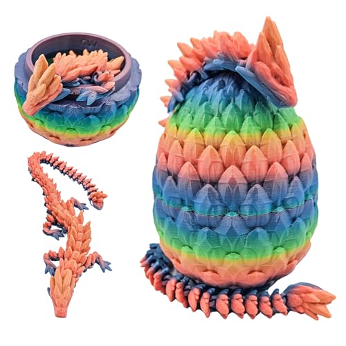 SINSEN 3D Gedrucktes Drachenei Beweglicher Drache Dracheneier mit Drachen im Inneren Drachenei Spielzeug Kristalldrachenspielzeug Drachenspielzeug für Kinder, Jungen und Mädchen SINSEN 3D Gedrucktes Drachenei Beweglicher Drache Dracheneier mit Drachen im Inneren Drachenei Spielzeug Kristalldrachenspielzeug Drachenspielzeug für Kinder, Jungen und Mädchen von SINSEN