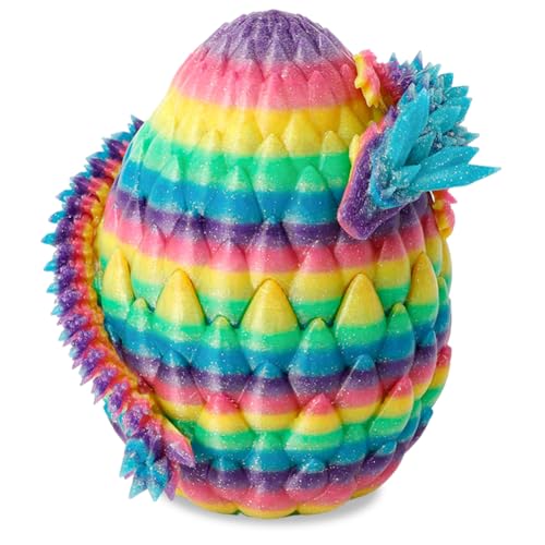 SINSEN 3D Gedrucktes Drachenei Beweglicher Drache Dracheneier mit Drachen im Inneren Drachenei Spielzeug Kristalldrachenspielzeug Drachenspielzeug für Kinder, Jungen und Mädchen SINSEN 3D Gedrucktes Drachenei Beweglicher Drache Dracheneier mit Drachen im Inneren Drachenei Spielzeug Kristalldrachenspielzeug Drachenspielzeug für Kinder, Jungen und Mädchen von SINSEN