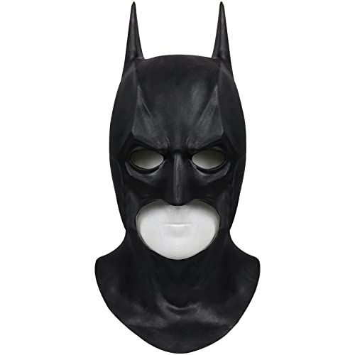 SINSEN Erwachsene Batman Maske Superheroe Bruce Wayne Vollmaske Ritter Cosplay Kostüm Requisite für Halloween Party Dunkelschwarz SINSEN Erwachsene Batman Maske Superheroe Bruce Wayne Vollmaske Ritter Cosplay Kostüm Requisite für Halloween Party Dunkelschwarz von SINSEN