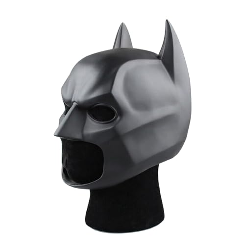 SINSEN Erwachsene Fledermausmaske für Herren, Superheld, Bruce Wayne, Vollmaske, Ritter, Cosplay, Kostüm, Requisite für Halloween-Party, dunkel (B) von SINSEN
